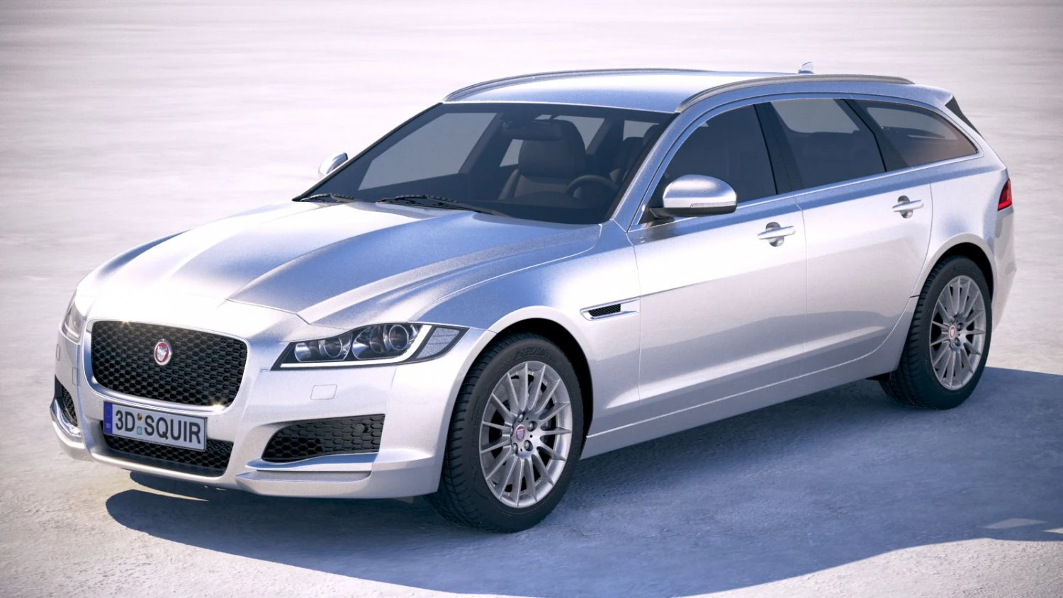 Jaguar XF Sportbrake Pure 2018 3D Model .c4d .max .obj .3ds .fbx .stl .blend
