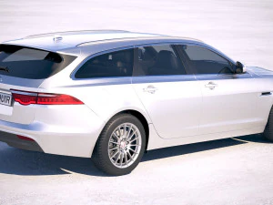 Jaguar XF Sportbrake Pure 2018 3D Model