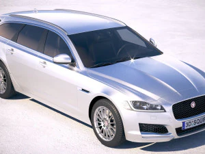 Jaguar XF Sportbrake Pure 2018 3D Model