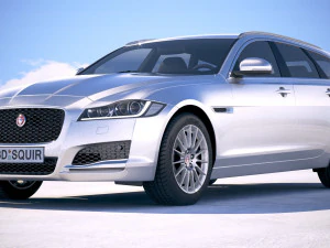Jaguar XF Sportbrake Pure 2018 3D Model