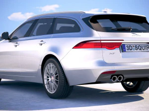 Jaguar XF Sportbrake Pure 2018 3D Model
