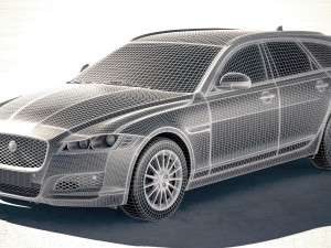 Jaguar XF Sportbrake Pure 2018 Modèle 3D