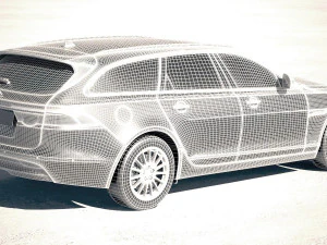 Jaguar XF Sportbrake Pure 2018 3D Model
