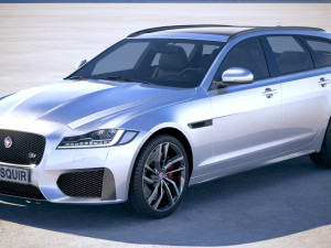 jaguar xfs sportbrake 2018 3D Model
