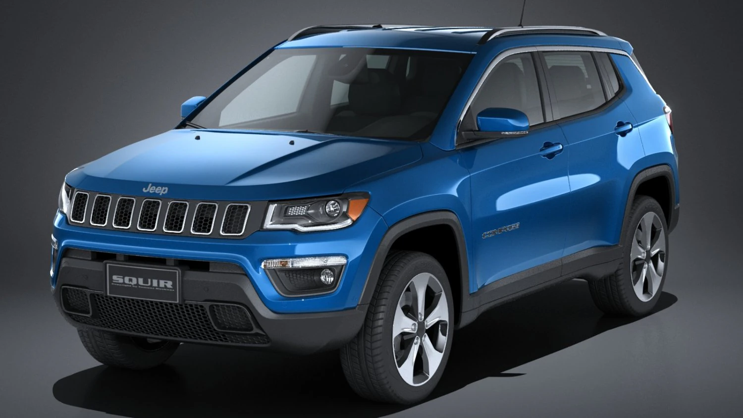 Jeep Compass Longitude 2017 3D Model .c4d .max .obj .3ds .fbx .stl .blend 