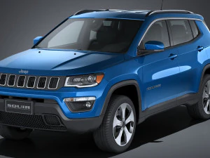 Długość geograficzna Jeepa Compassa 2017 Model 3D