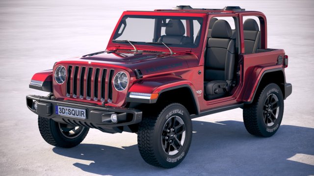 Jeep Wrangler Rubicon 2018 Modelo 3D .c4d .max .obj .3ds .fbx .stl .blend 