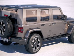 Jeep Wrangler Unlimited Sahara 2018 3Dモデル
