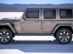 Jeep Wrangler Unlimited Sahara 2018 3Dモデル