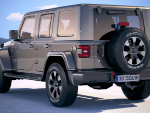 Jeep Wrangler Unlimited Sahara 2018 3D Model