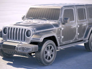 Jeep Wrangler Unlimited Sahara 2018 3D Model