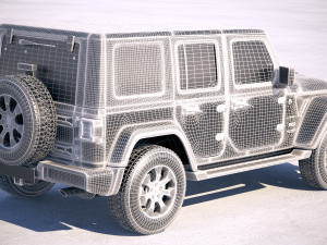 Jeep Wrangler Unlimited Sahara 2018 3Dモデル