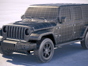 Jeep Wrangler Unlimited Sahara 2018 3Dモデル