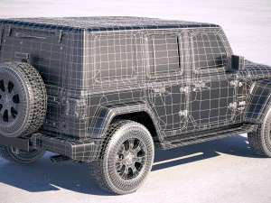 Jeep Wrangler Unlimited Sahara 2018 3D Model