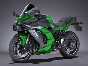 Kawasaki Ninja H2 SX 2018 3D-Modell