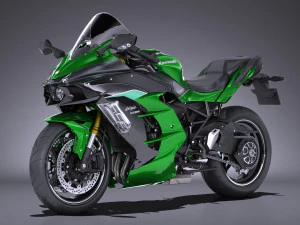 Kawasaki Ninja H2 SX 2018 3D Model