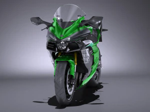 Kawasaki Ninja H2 SX 2018 3D Model