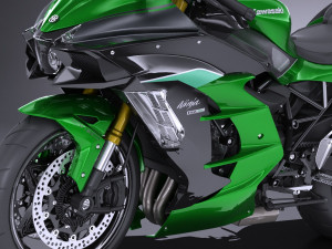 Kawasaki Ninja H2 SX 2018 3D Model