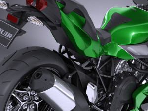 Kawasaki Ninja H2 SX 2018 3D Model