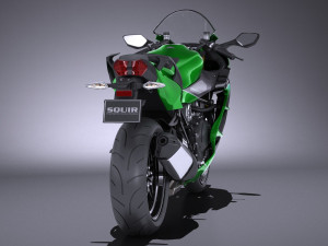 Kawasaki Ninja H2 SX 2018 3D Model