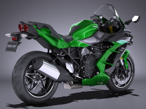 Kawasaki Ninja H2 SX 2018 3D Model