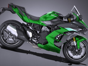 Kawasaki Ninja H2 SX 2018 3D Model