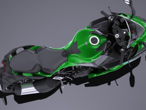 Kawasaki Ninja H2 SX 2018 3D Model