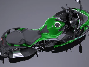 Kawasaki Ninja H2 SX 2018 3D Model