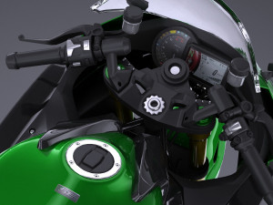 Kawasaki Ninja H2 SX 2018 3D Model