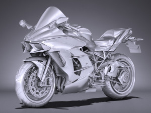 Kawasaki Ninja H2 SX 2018 3D Model