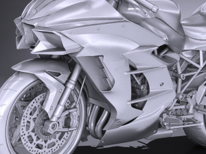 Kawasaki Ninja H2 SX 2018 3D Model