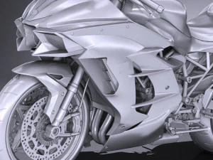Kawasaki Ninja H2 SX 2018 3D Model
