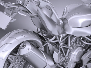 Kawasaki Ninja H2 SX 2018 3D Model