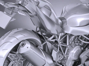 Kawasaki Ninja H2 SX 2018 3D Model
