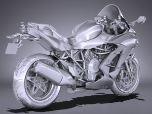 Kawasaki Ninja H2 SX 2018 3D Model