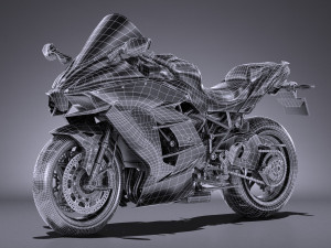 Kawasaki Ninja H2 SX 2018 3D Model