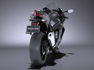Kawasaki Ninja ZX10R SE 2018 3D Model