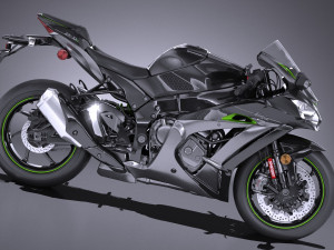 Kawasaki Ninja ZX10R SE 2018 3D Model