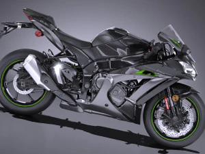 Kawasaki Ninja ZX10R SE 2018 3D Model