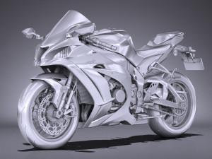 Kawasaki Ninja ZX10R SE 2018 3D Model