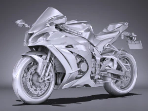 Kawasaki Ninja ZX10R SE 2018 3D Model