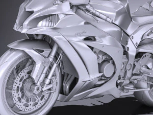 Kawasaki Ninja ZX10R SE 2018 3D Model