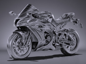 Kawasaki Ninja ZX10R SE 2018 3D Model