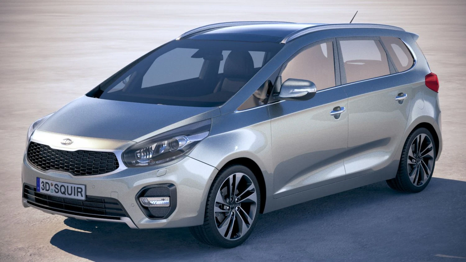 Kia Carens 2018 3D Model .c4d .max .obj .3ds .fbx .stl .blend 