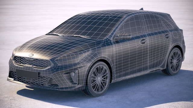 Kia Ceed GT Line hatchback 2018 3D model - Download Vehicles on