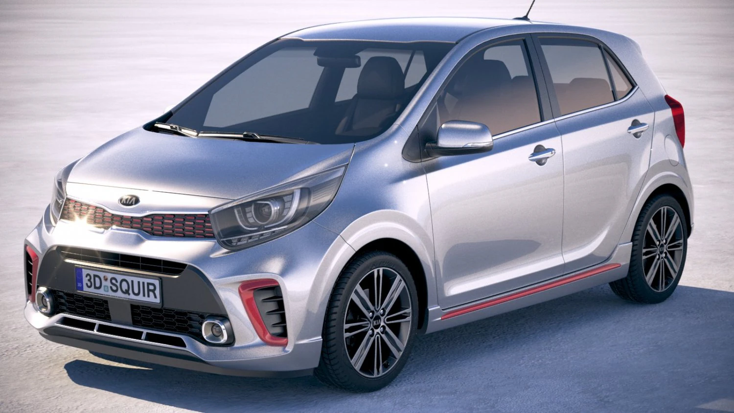 Kia Picanto GT-Line 2018 3D Model .c4d .max .obj .3ds .fbx .stl .blend 