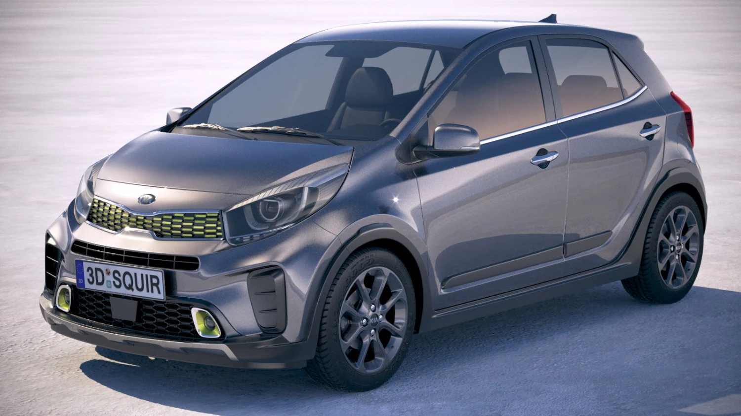 Kia Picanto X-line 2018 3D Model .c4d .max .obj .3ds .fbx .stl .blend 