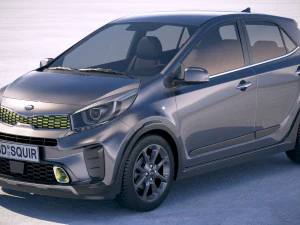 Kia Picanto X-line 2018 3D Model
