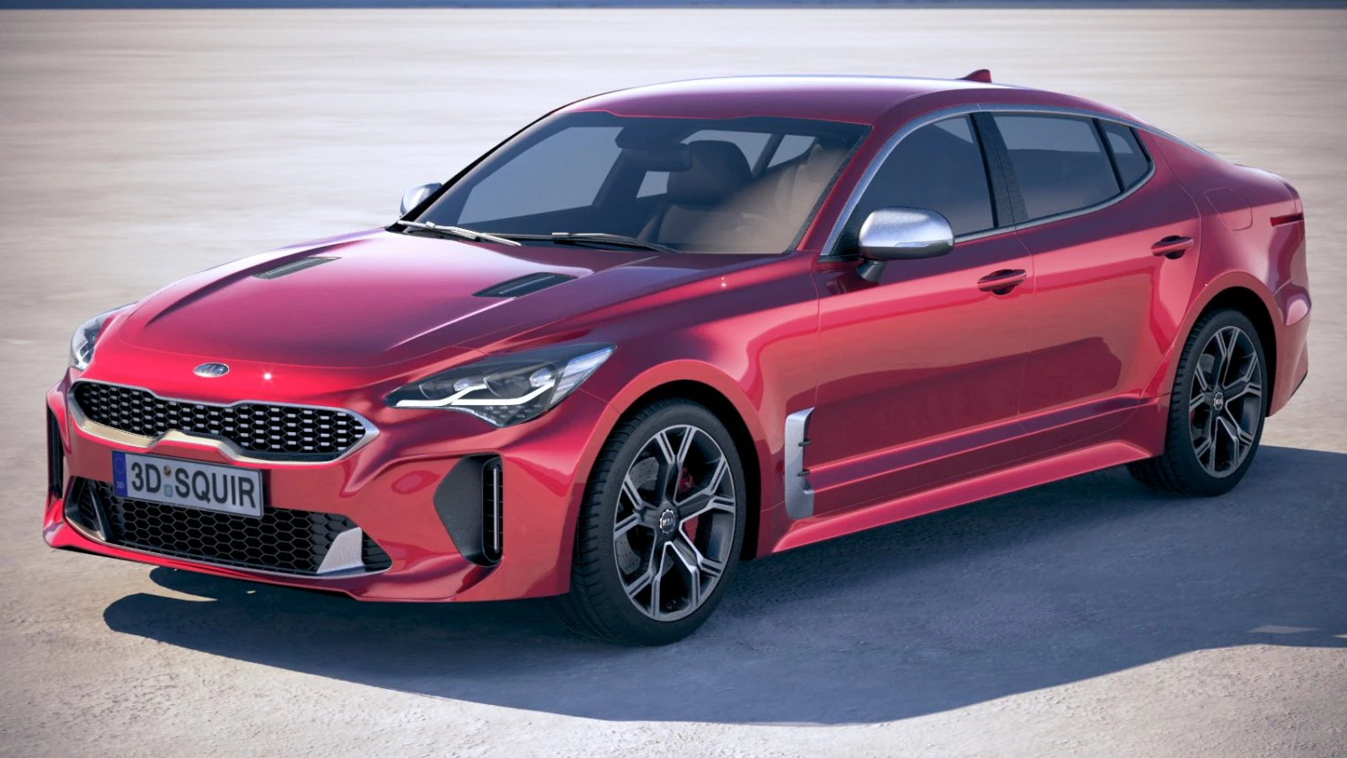 Kia Stinger 2018 3D Model .c4d .max .obj .3ds .fbx .stl .blend 