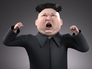 Kim Dzong un Cartoon Rigged for 3dsmax 3D Model